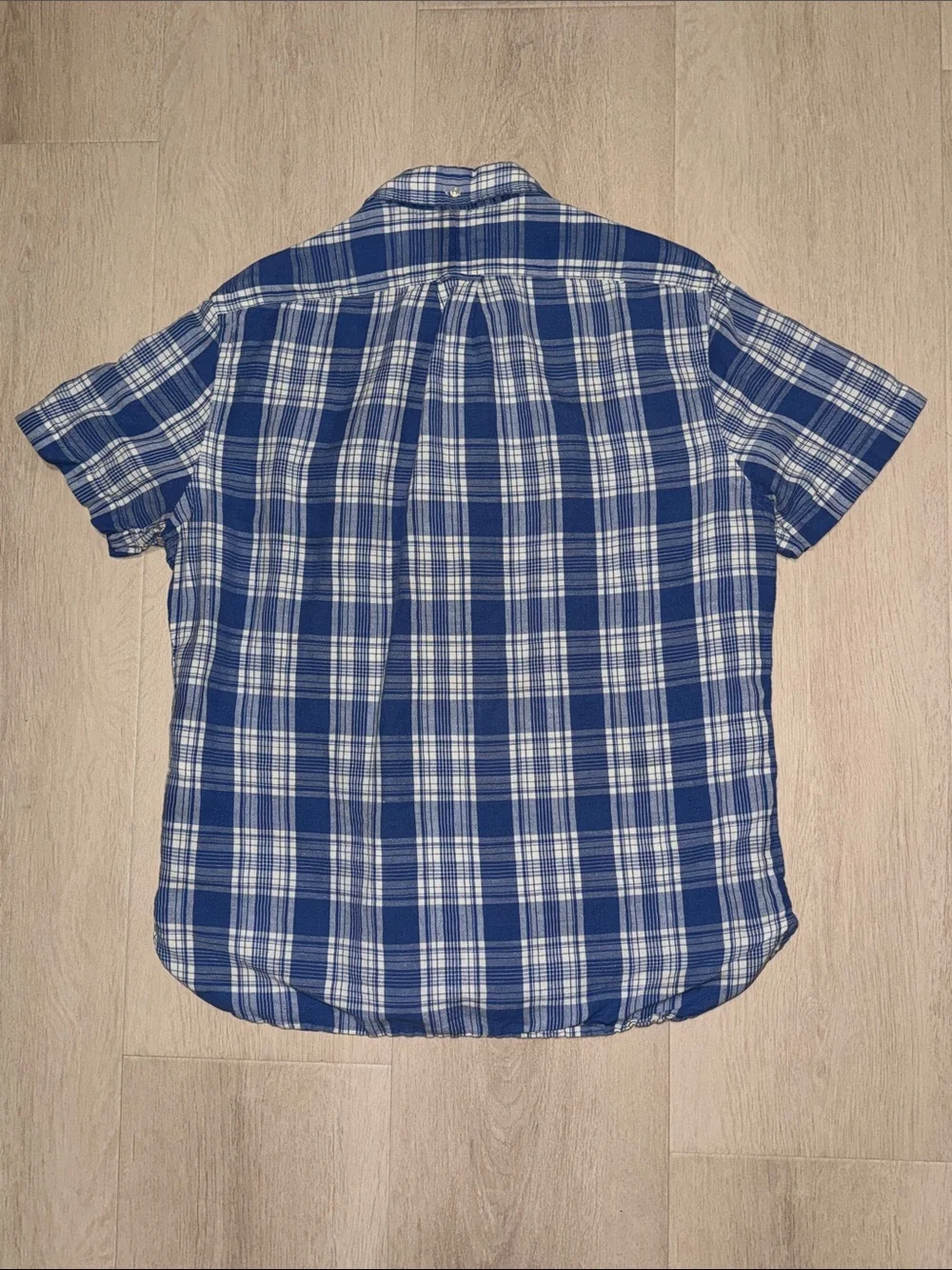 Polo by Ralph Lauren Navy & White Plaid Short-Sleeve Button-Down Shirt